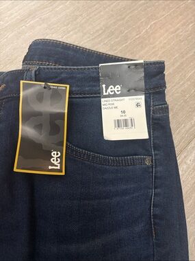 Lee Women's Mid Rise Straight Leg Jeans - Dark Blue